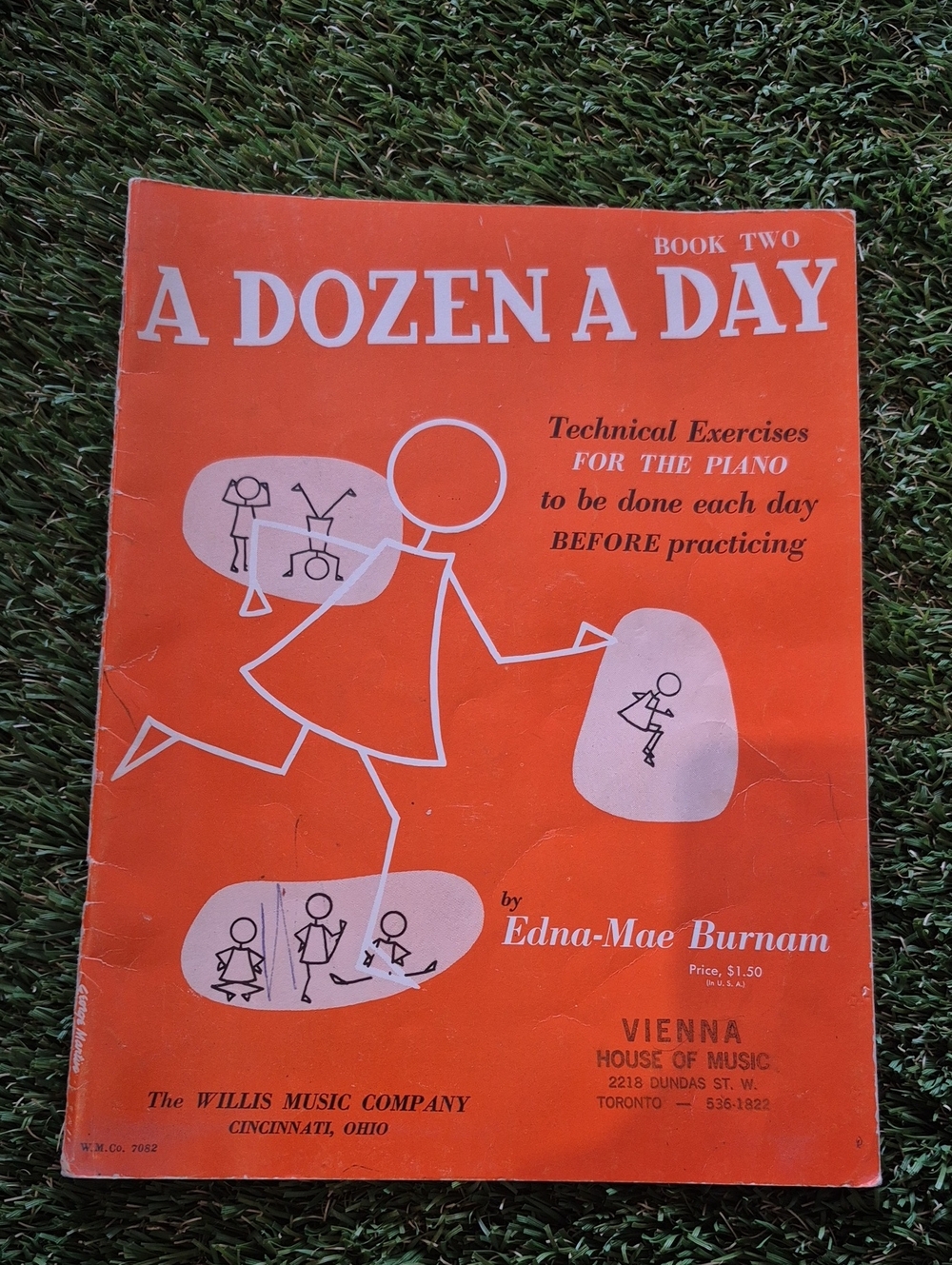 A Dozen A Day Book Two – Orange Piano Exercise Book by Edna-Mae Burnam